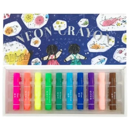 コクヨ(KOKUYO) 蛍光くれよん 10色